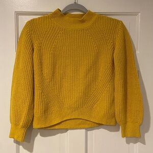 Old Navy Kids Yellow Cable Knit Mock Neck Sweater – Size 10/12